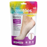 ZenToes Turf Toe T-Strap Moleskin Splint Adhesive Straightener for Big Toe Injuries - 10 Pack