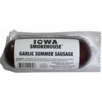Iowa Smokehouse & Preferred Wholesale 253866 12 oz Garlic Flavor Summer Sausage - Pack of 12