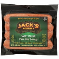 Jack's Gourmet Sweet Italian Cured Beef Sausage Perspective: Main