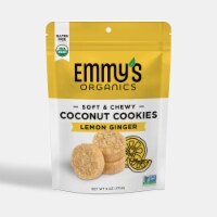 Emmy's Organics Organic Lemon Ginger Coconut Cookies