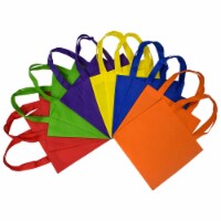 10x10 Inch Flat Reusable Gift Bags with Handles, Eco Friendly Tote Bags