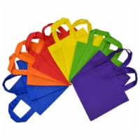 6x6 Inch Flat Reusable Gift Bags with Handles, Eco Friendly Totes, Fabric Goodie Bags