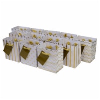 Prime Line Packaging Extra Small Metallic Gold Paper Gift Bags with Handles