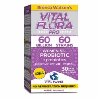 Vital Planet Vital Flora Pro Women 55+ Probiotic + Prebiotic, 30 Vegetable Capsules