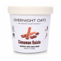 Dave's Gourmet Overnight Oats Cinnamon Raisin Oatmeal with Chia Seeds Perspective: Main