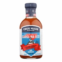 True Made Foods No Sugar Added Carolina Red BBQ Sauce Perspective: Main