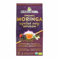 Miracle Tree Organic Moringa Superfood Energy Infusion Moringa Vanilla Oolong Grape Tea Bags