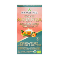 Organic Moringa Superfood Energy Infusion Tea Peach Mint Apricot -- 16 Energy Pyramid Bags