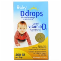 Ddrops Baby Liquid Vitamin D3 400 IU 90 Drops - 0.08 fl oz (2.5 ml)