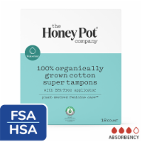 The Honey Pot Super Organic Bio-Plastic Applicator Tampons