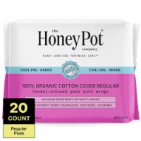 The Honey Pot® 100% Organic Cotton Cover Regular Pads with Wings