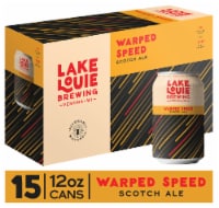Lake Louie Brewing Warped Speed Scotch Ale Craft Beer Cans Perspective: Main