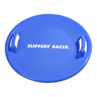 Slippery Racer Downhill Pro Adults and Kids Saucer Disc Snow Sled, Blue