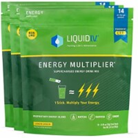 Liquid I.V. Energy Multiplier,Energy Powder Drink Sticks,Natural Caffeine,Non-GMO,42 Sticks