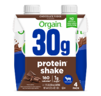 Orgain 30g Protein Shake, Chocolate Fudge Perspective: Main