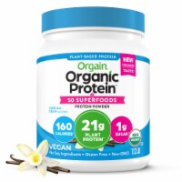 Orgain Organic Vegan 21g Protein + 50 Superfoods Powder, Vanilla Bean Perspective: Main