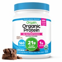 Orgain Organic Vegan 21g Protein Powder + 50 Superfoods, Creamy Chocolate Fudge Perspective: Main