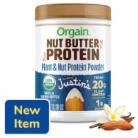 Orgain X JUSTIN’S® Organic Plant & Nut Butter 20g Vegan Protein Powder, Vanilla Almond Butter Perspective: Main