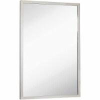 Hamilton Hills 24x36  Polished Silver Mirror | Commercial Rectangle Wall Mount