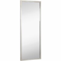 Hamilton Hills 18x48  Polished Silver Metal Mirror | Wall Mounted Bathroom Vanity