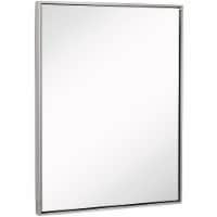 Hamilton Hills 30x40  Polished Silver Wall Mirror | Large Rectangular Bathroom
