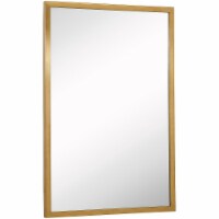 Hamilton Hills 24x36  Brushed Gold Metal Frame Mirror | Contemporary Rectangle