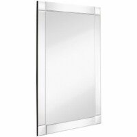 Hamilton Hills 24 x36  Silver Framed Vanity Mirror | Beveled Edge Frame