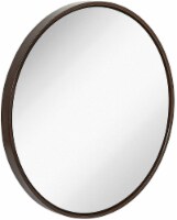 Hamilton Hills 32  Circle Wenge Framed Wall Mirror | Premium Wooden Mirror for Wall Decor