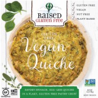 Raised Gluten Free Vegan Frozen Quiche Perspective: Main