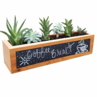 Gronomics SP-RECCB 4 x 4 x 16 in. Rectangular Succulent Planter with Chalkboard