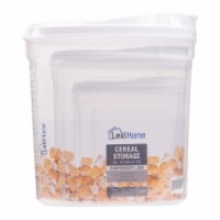 3 Piece Plastic Cereal Dispenser Dry Food Storage Container Set, White