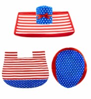 Patriotic Toilet Seat Cover & Rug Bathroom Accessory Set