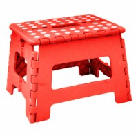 Small Folding Space Saving Step Stool , Red