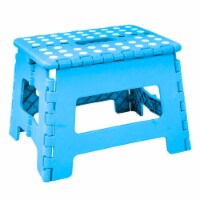Small Folding Space Saving Step Stool , Blue