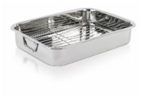 Premium Stainless Steel Roasting Pan with Rack, 18 inch