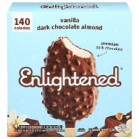 Enlightened Vanilla Dark Chocolate Almond Dipped Ice Cream Bars