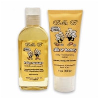 Bundle: Baby Massage Oil 3.3 oz and Silk & Honey Baby Lotion 2 oz