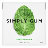 Simply Gum Natural Peppermint Flavor Chewing Gum Perspective: Main
