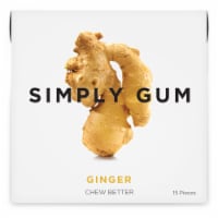 Simply Gum Natural Ginger Chewing Gum Perspective: Main