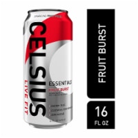 CELSIUS ESSENTIALS Sparkling Fruit Burst Energy Drink Can Perspective: Main