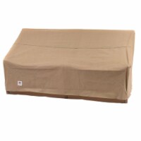 Duck Covers ELV704135 70 in. Duck Covers Essential Patio Loveseat Cover - Latte