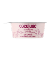 Cocojune Strawberry Rhubard Dairy Free Organic Cultured Coconut Yogurt Perspective: Main