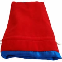 Metallic Dice Games LIC8001 6 x 8 Velvet & Satin Dice Bag, Red & Blue
