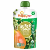 Happy Tot Organics Super Foods Green Bean Pear & Peas Stage 4 Fruit & Veggie Blend Baby Food