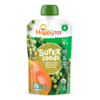 Happy Tot® Organics Super Foods Stage 4 Green Beans, Peas & Chia Organic Toddler Food Pouch Perspective: Main