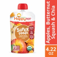 Happy Tot® Organic Stage 4 Super Foods Apples & Butternut Squash Blend Baby Food Pouch