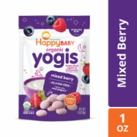 Happy Baby Organic Yogis Freeze-Dried Yogurt & Fruit Snacks Mixed Berry Bag Perspective: Main