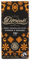 Divine 70% Cocoa Dark Chocolate with Ginger & Orange Bar