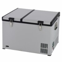 Whynter FM-901DZ 90 qz Dual Zone Portable Fridge & Freezer with 12V Option & Wheels