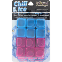Uncorked Plastic Ice Cubes - Blue/Pink